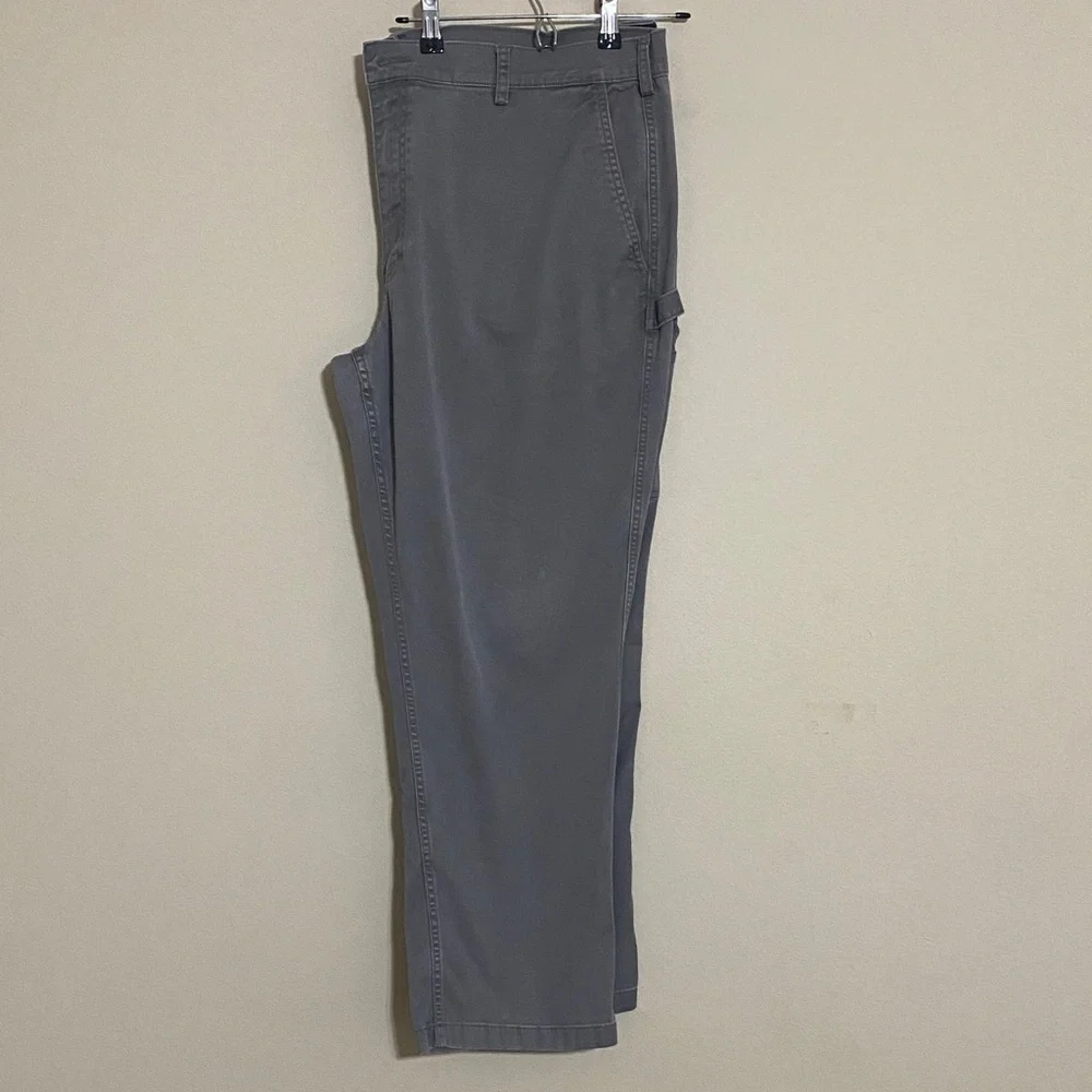 Duluth trading 40 grit Men's Gray carpenter Pants slim fit workwear office 44x30